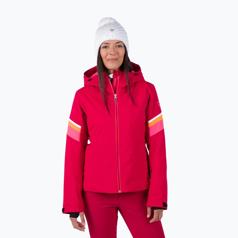 Дамско скиорско яке Rossignol Strawpile Jkt ruby red