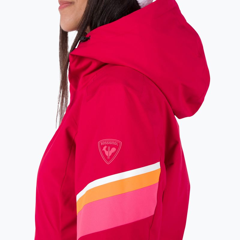 Дамско скиорско яке Rossignol Strawpile Jkt ruby red 6