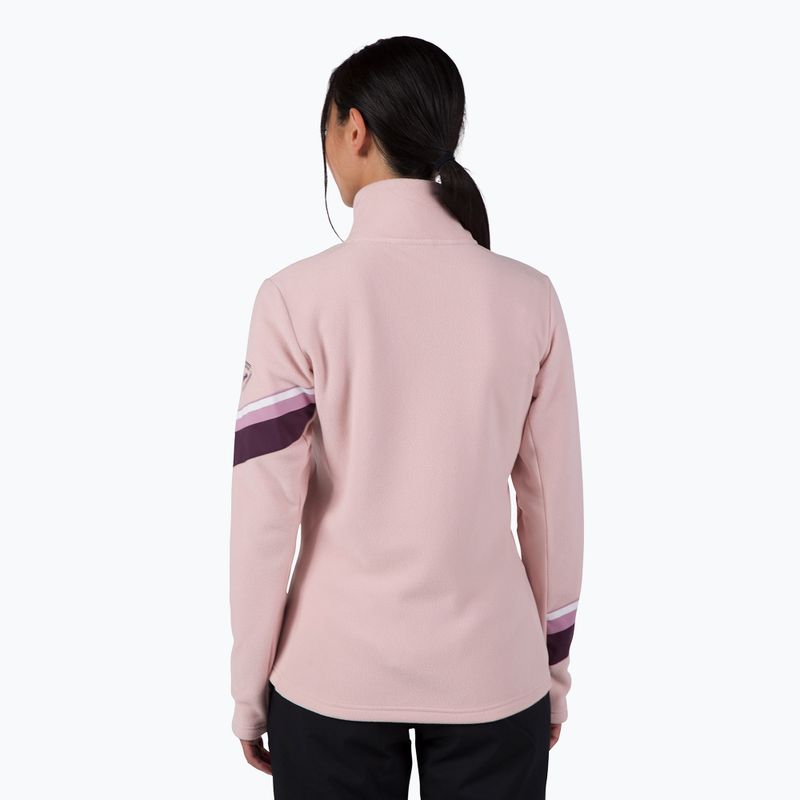 Дамски суитшърт Rossignol Strawpile Fleece Fz powder pink 3