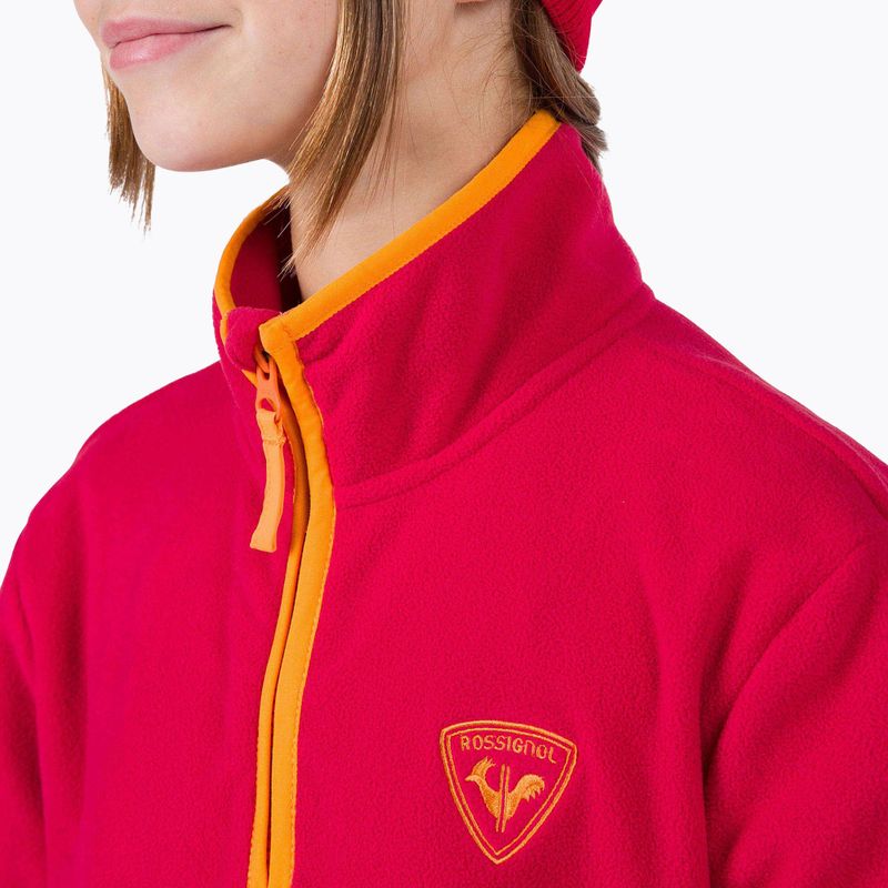 Детски суитшърт Rossignol Jr Strawpile Fleece Fz ruby red 4