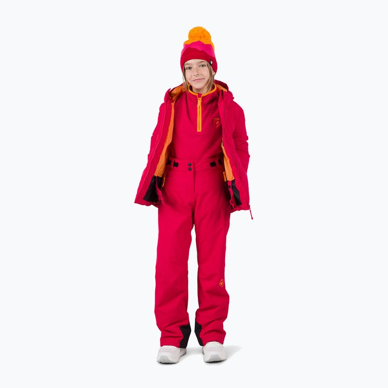 Rossignol Girl Ski рубиненочервен детски ски панталон 2