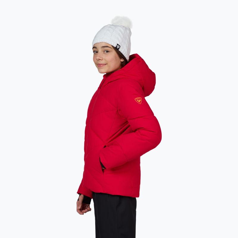 Детско скиорско яке Rossignol Girl Staci ruby red 4