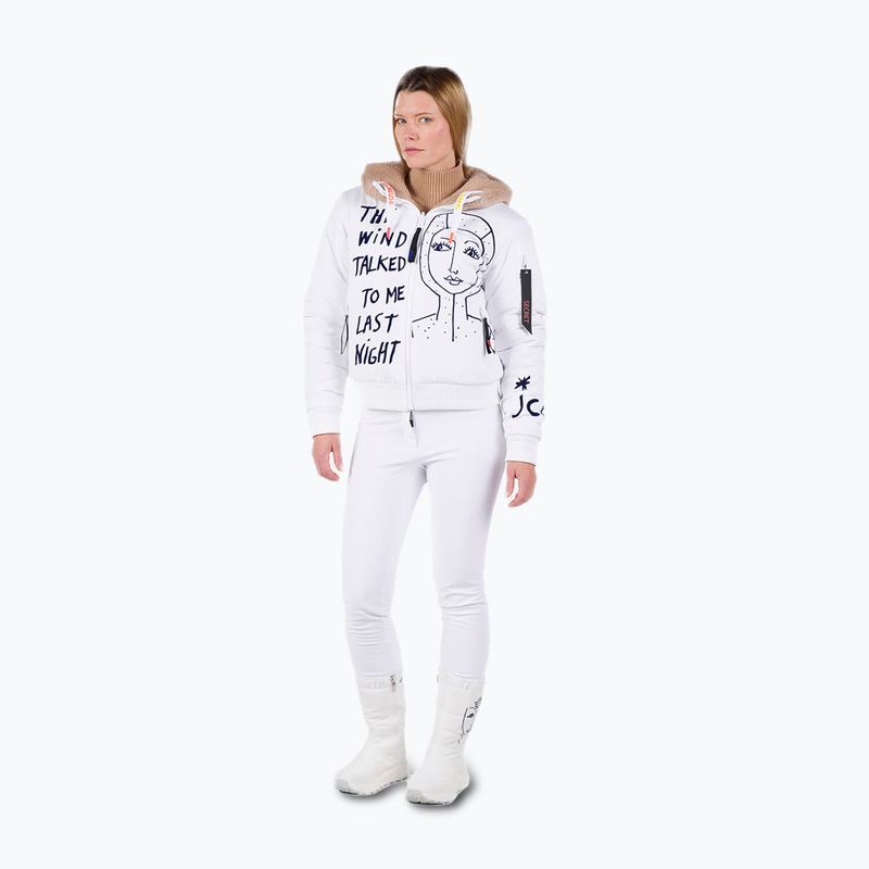 Дамско скиорско яке Rossignol Yety Fleecy Bomber white 2