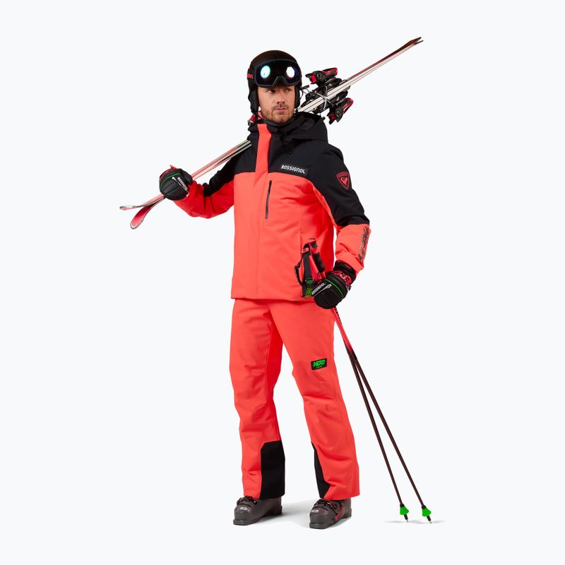 Мъжки скиорски панталони Rossignol Hero Insulated neon red 2
