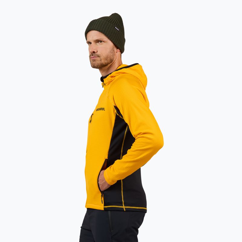 Мъжки суитшърт Rossignol Blackside Mix Full Zip Hoodie Fleece saffron ylw 4
