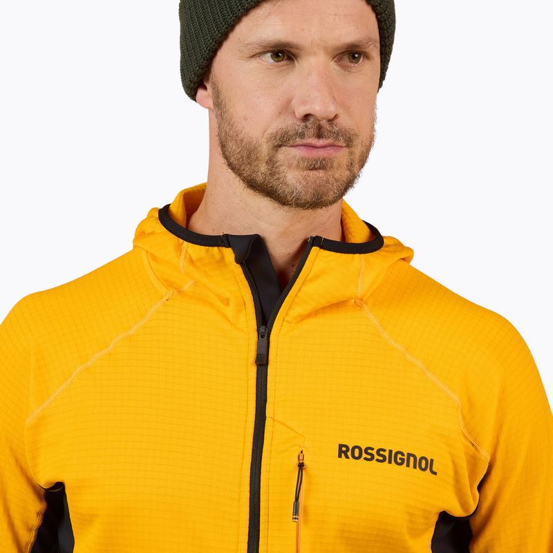 Мъжки суитшърт Rossignol Blackside Mix Full Zip Hoodie Fleece saffron ylw 6