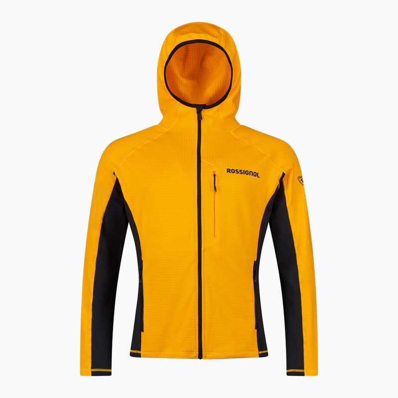 Мъжки суитшърт Rossignol Blackside Mix Full Zip Hoodie Fleece saffron ylw 8