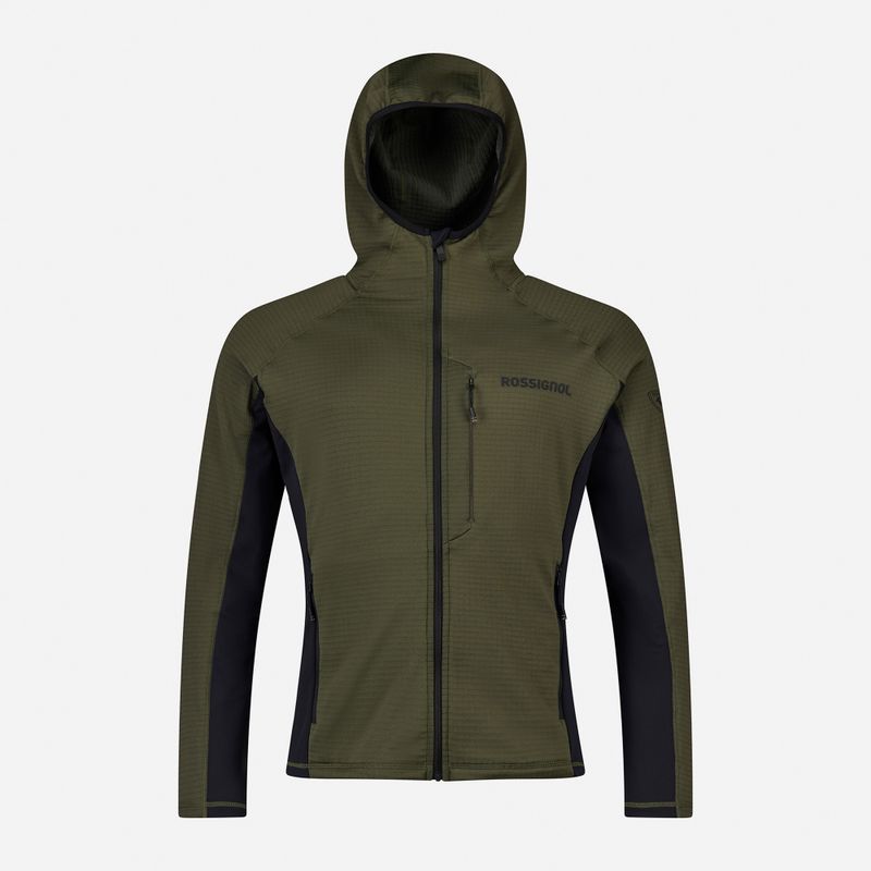 Мъжки суитшърт Rossignol Blackside Mix Full Zip Hoodie Fleece olive shadow 8