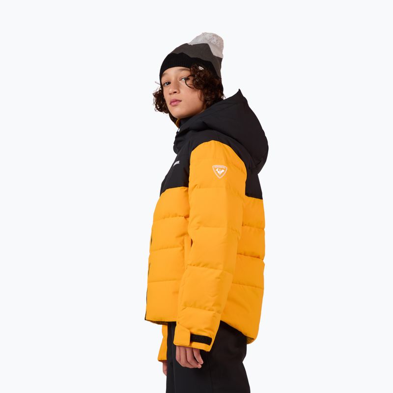 Детско скиорско яке Rossignol Siz Quiled saffron ylw 4