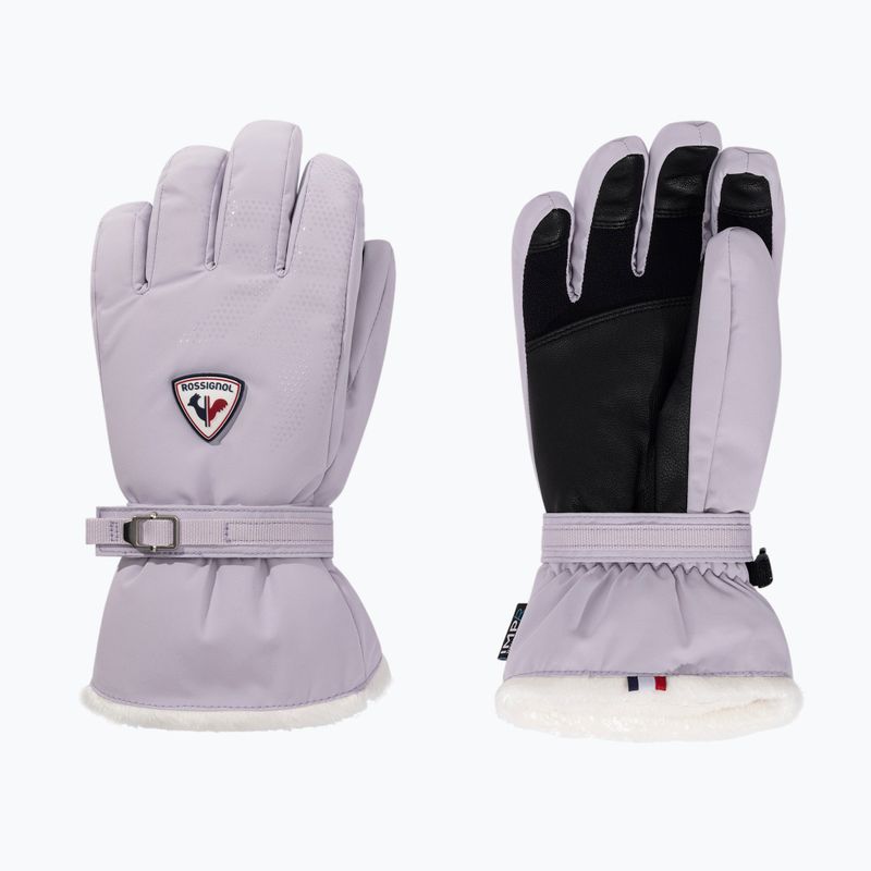 Дамски скиорски ръкавици Rossignol Romy Impr G galactic lilac