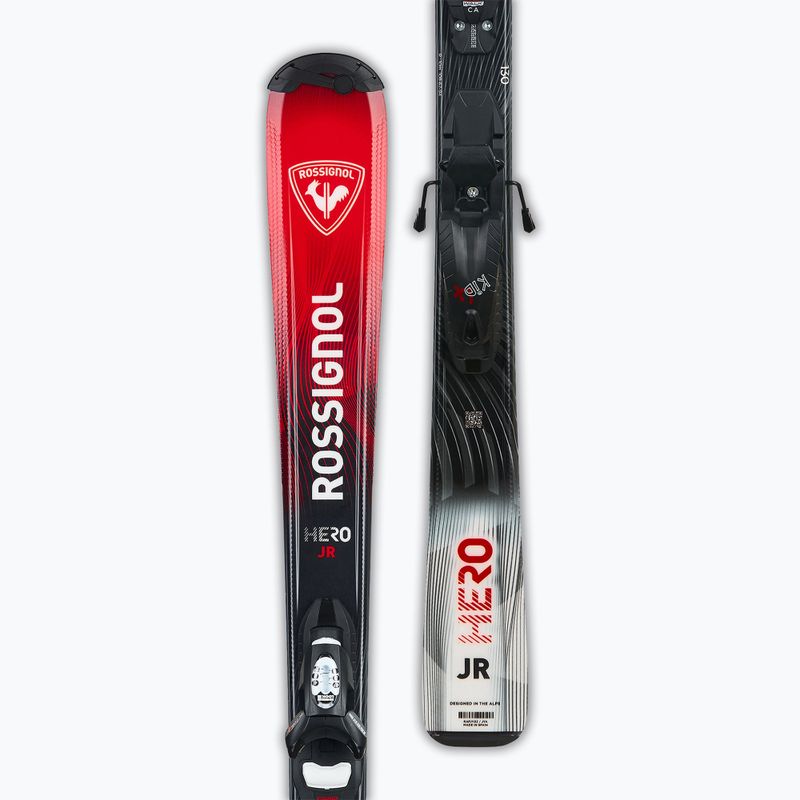 Детски ски за спускане със ски автомати Rossignol Hero Jr 100-140 + Kid 4 GW 4