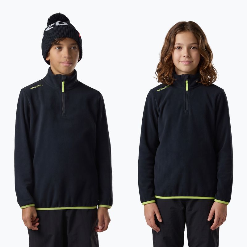 Детски поларен суитшърт Rossignol Quarter Zip Polar Fleece black