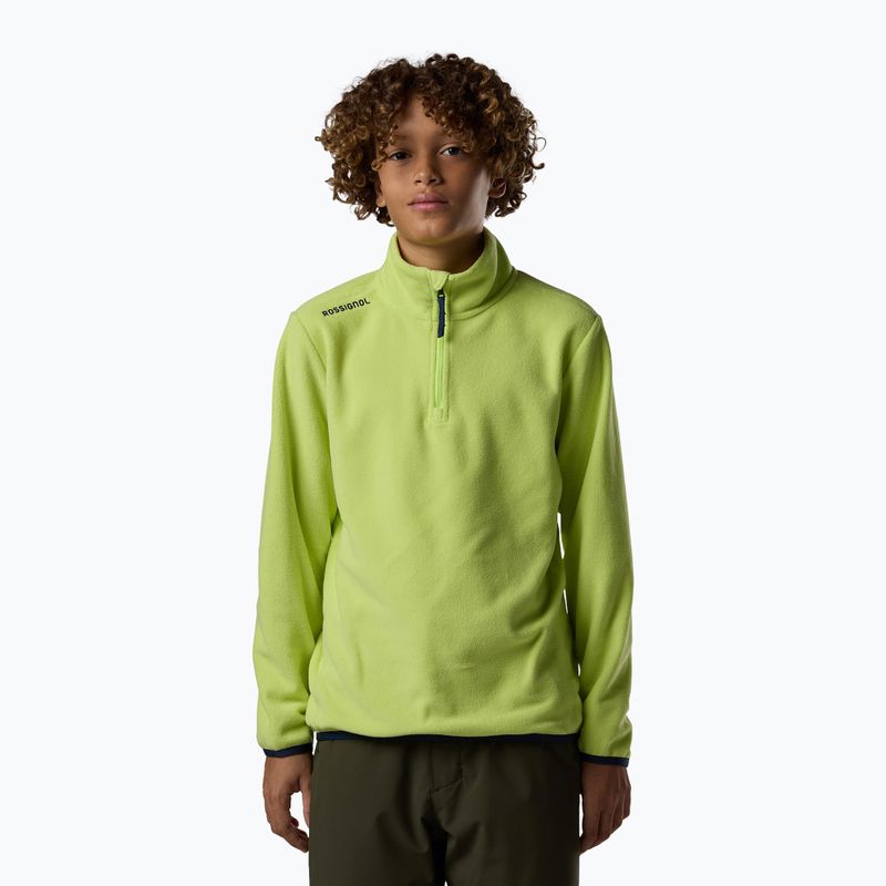 Детски поларен суитшърт Rossignol Quarter Zip Polar Fleece wild lime 2