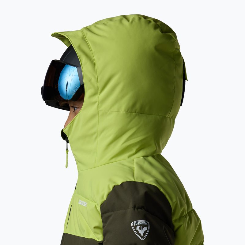 Детско скиорско яке Rossignol Siz Quiled olive shadow 7