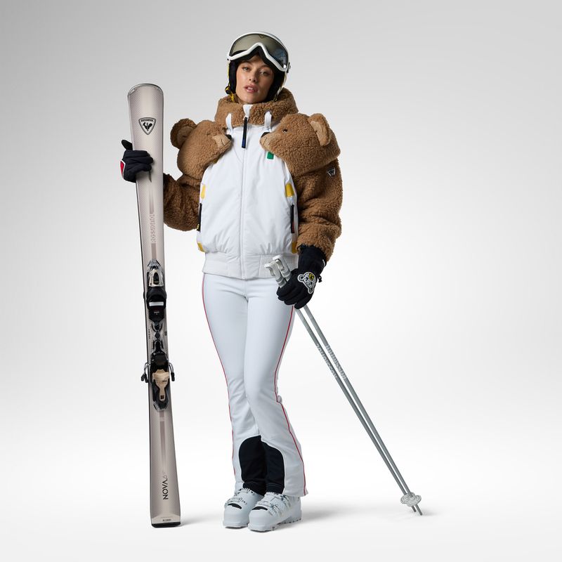 Дамско скиорско яке Rossignol JCC Teddy Hoodie white 2