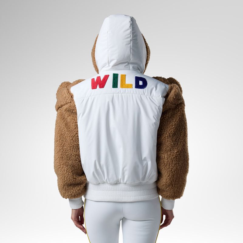 Дамско скиорско яке Rossignol JCC Teddy Hoodie white 3