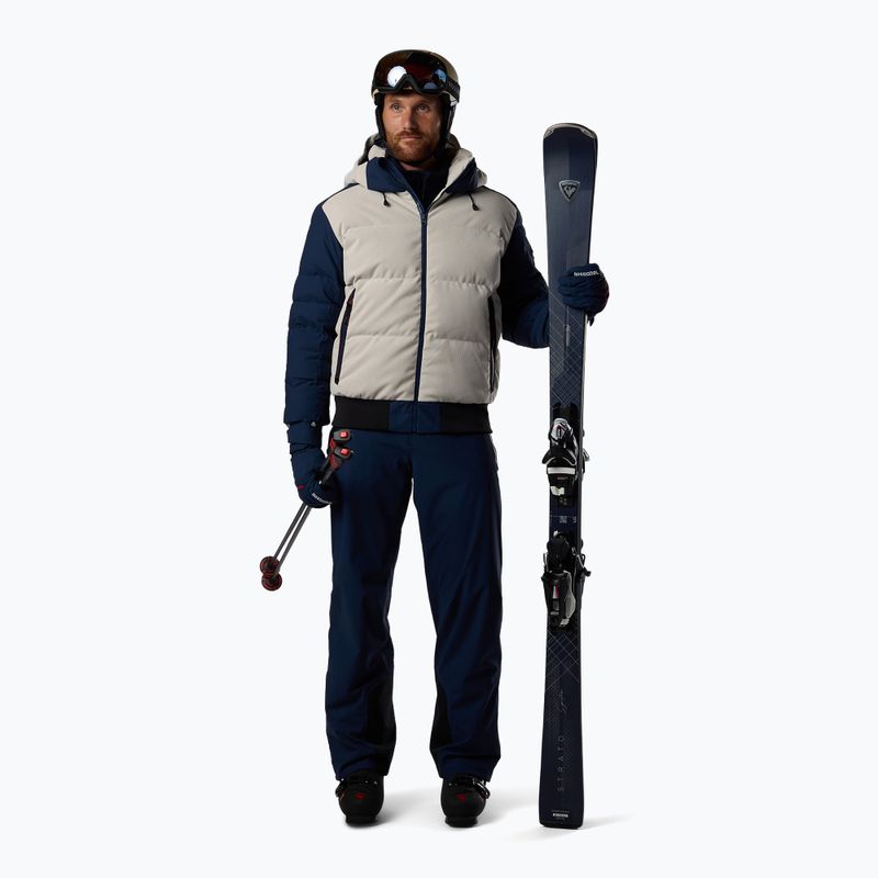 Мъжко скиорско яке Rossignol Corduroy Down Bomber silver cloud/dark navy 2