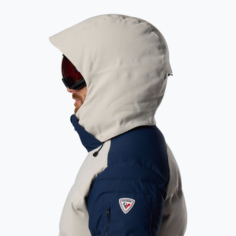 Мъжко скиорско яке Rossignol Corduroy Down Bomber silver cloud/dark navy 8