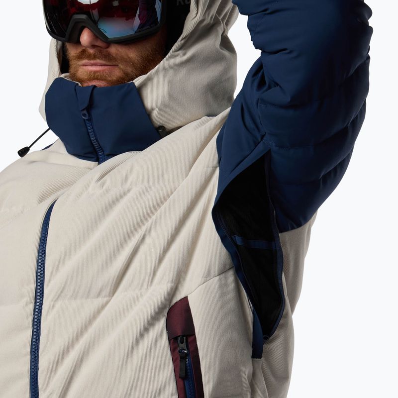Мъжко скиорско яке Rossignol Corduroy Down Bomber silver cloud/dark navy 9