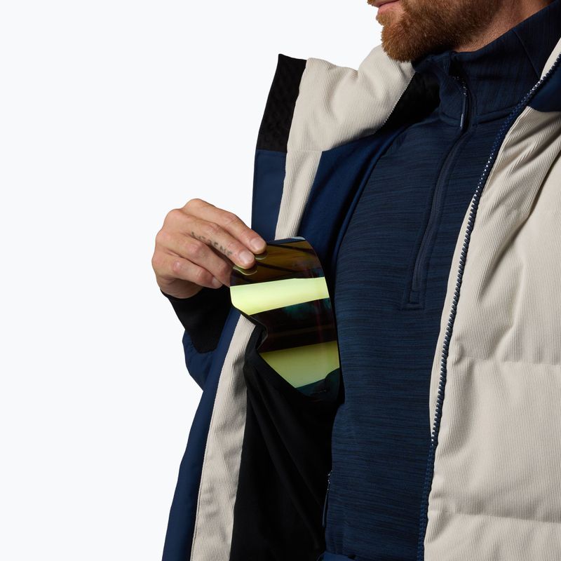 Мъжко скиорско яке Rossignol Corduroy Down Bomber silver cloud/dark navy 10