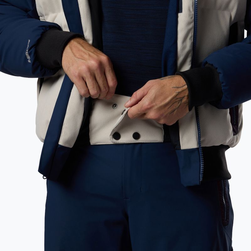 Мъжко скиорско яке Rossignol Corduroy Down Bomber silver cloud/dark navy 14