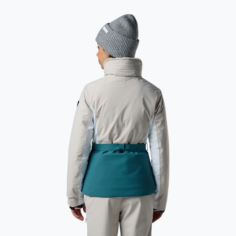 Дамско скиорско яке Rossignol Snowdazzle Belted silver cloud 3