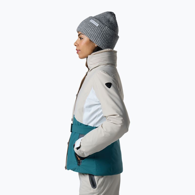 Дамско скиорско яке Rossignol Snowdazzle Belted silver cloud 4
