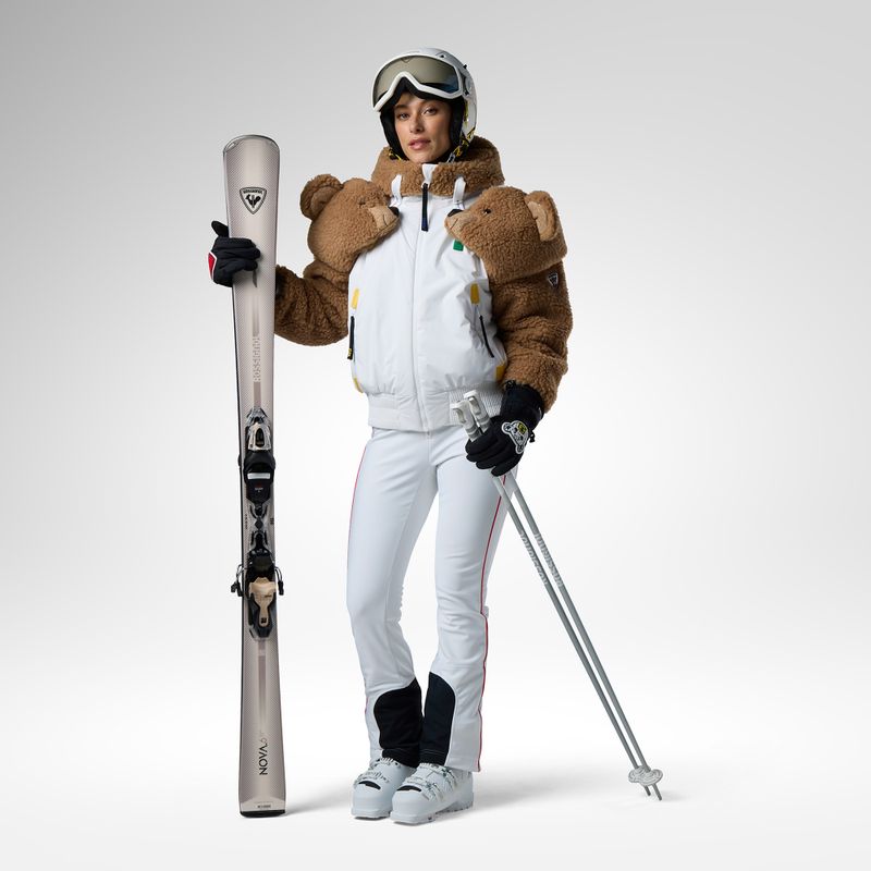 Дамски скиорски панталони Rossignol JCC Softshell white 2
