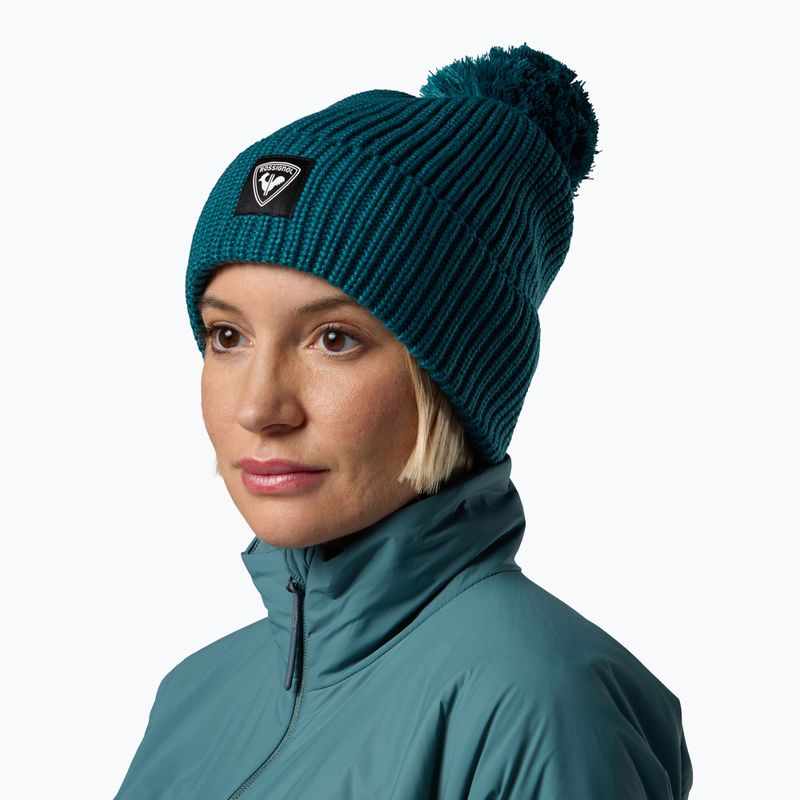 Зимна шапка Rossignol Strawpile Pompom Beanie transformative teal 4