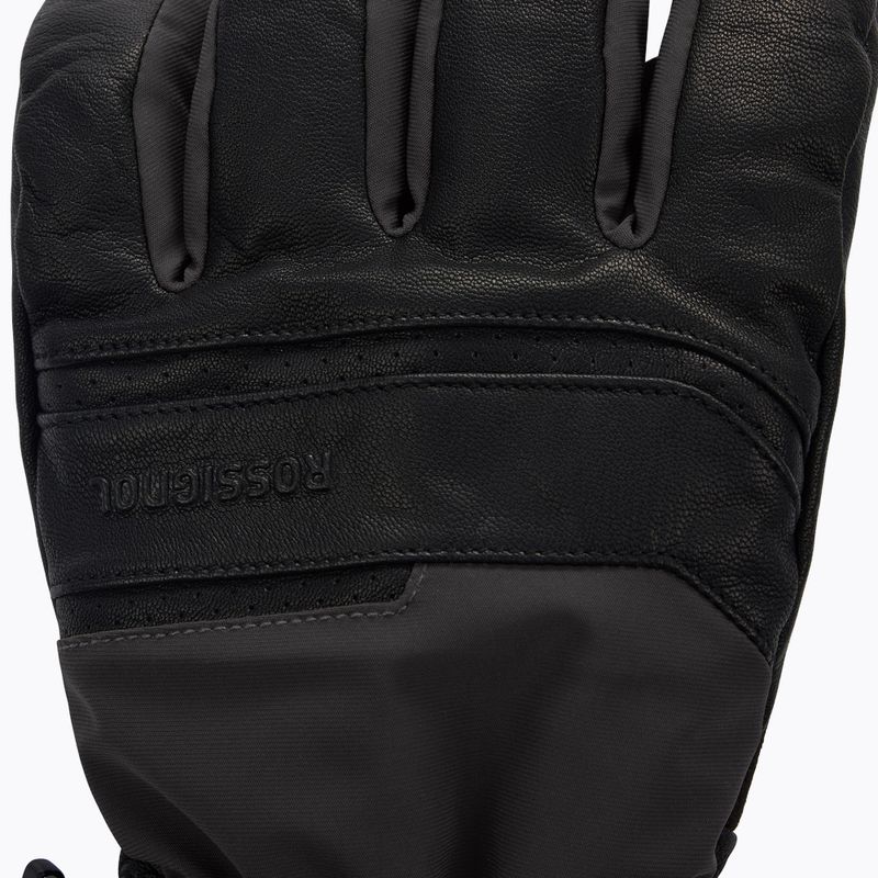 Мъжки скиорски ръкавици Rossignol Leather Mix black 3