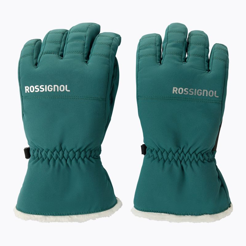 Дамски скиорски ръкавици Rossignol Perfy G transformative teal 2