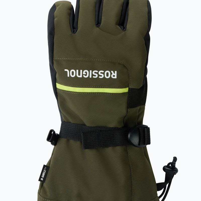 Мъжки скиорски ръкавици Rossignol Action R-Shell Dry olive shadow 3