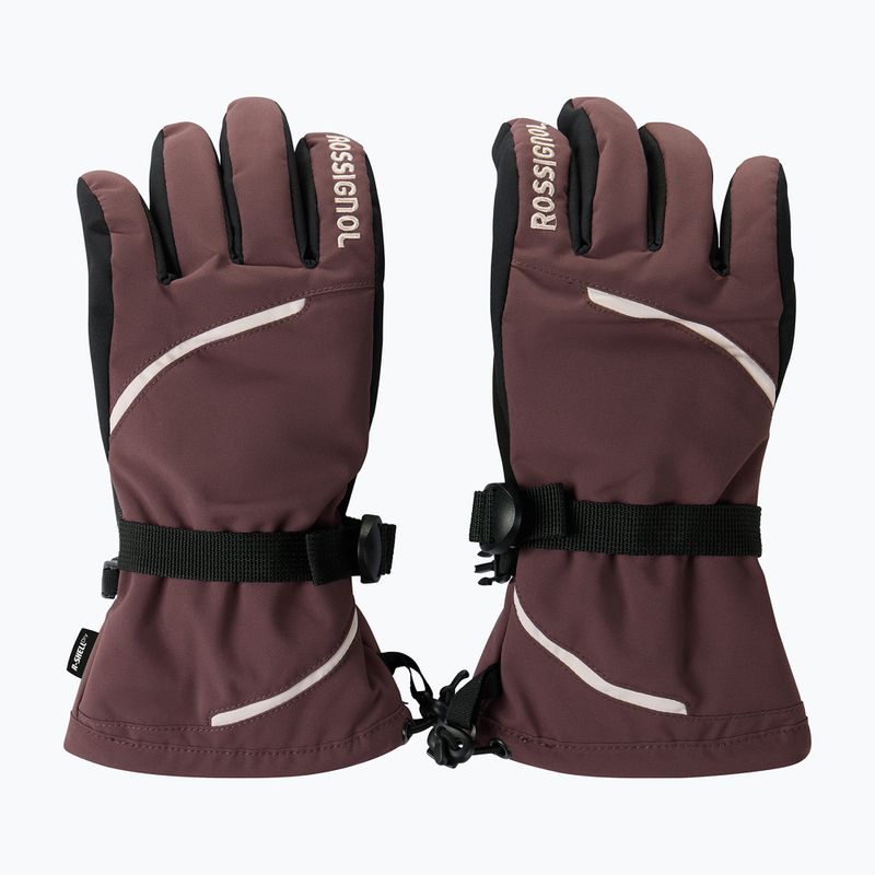 Дамски скиорски ръкавици Rossignol Temptation R-Shell huckleberry