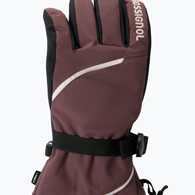 Дамски скиорски ръкавици Rossignol Temptation R-Shell huckleberry 3