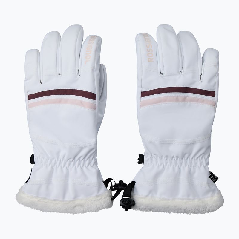 Дамски скиорски ръкавици Rossignol Piste R-Shell Dry white