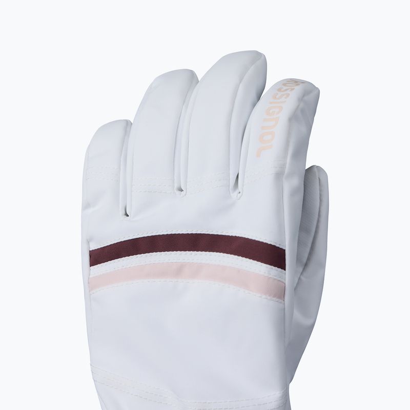 Дамски скиорски ръкавици Rossignol Piste R-Shell Dry white 3