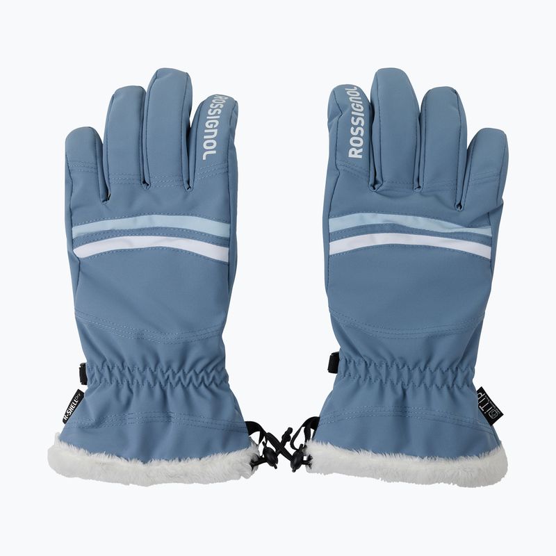 Дамски скиорски ръкавици Rossignol Piste R-Shell Dry windward blue