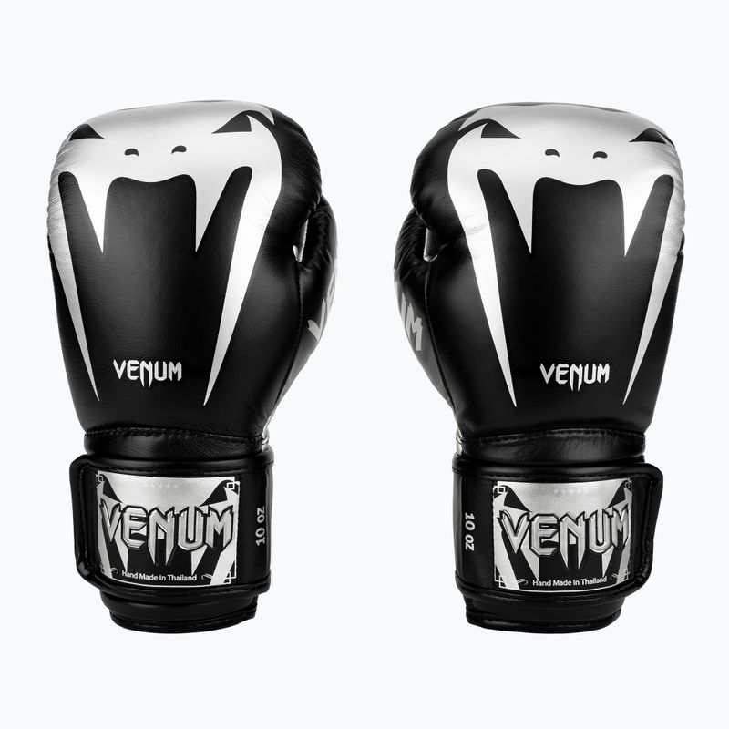 Venum Giant 3.0 черно-сребърни боксови ръкавици 2055-128 2