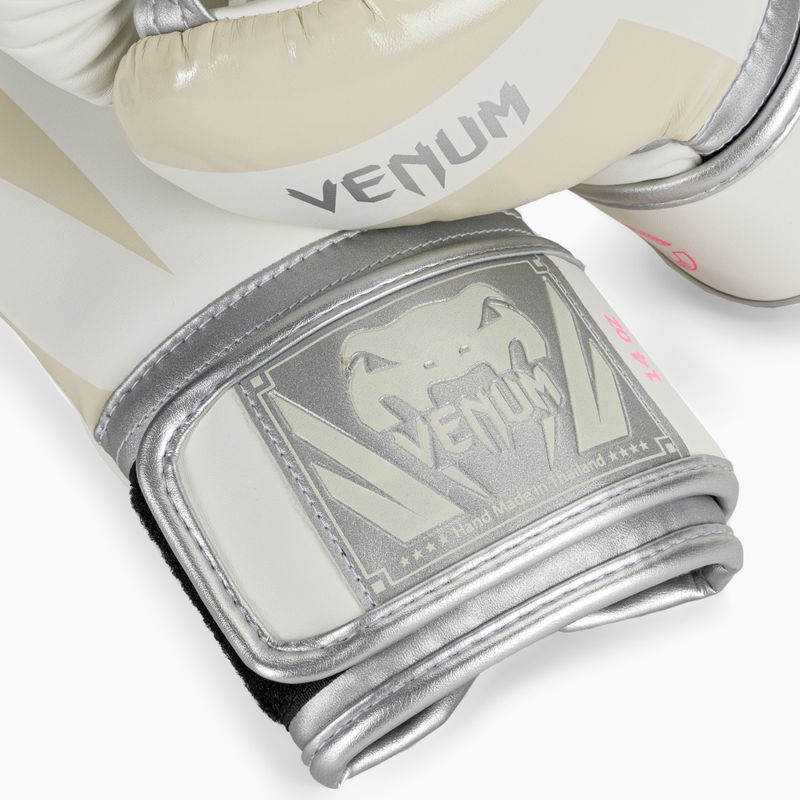 Мъжки боксови ръкавици Venum Elite в бяло и сребристо 1392-574 5