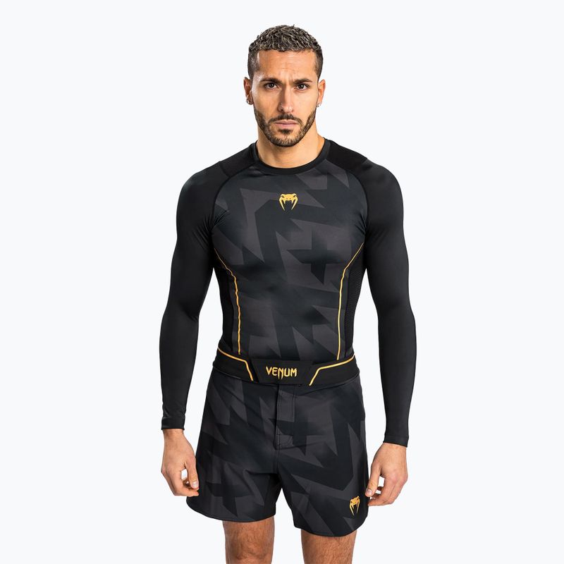 Мъжки Venum Razor Rashguard с дълъг ръкав black/gold