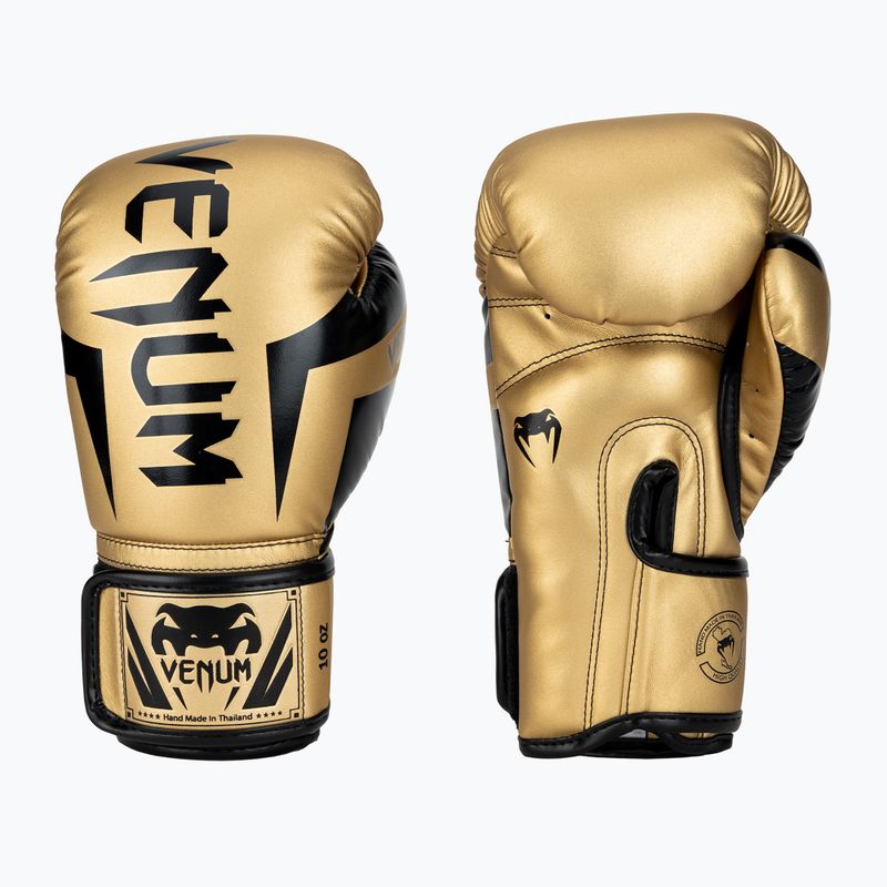 Мъжки боксови ръкавици Venum Elite в златисто и черно 1392-449