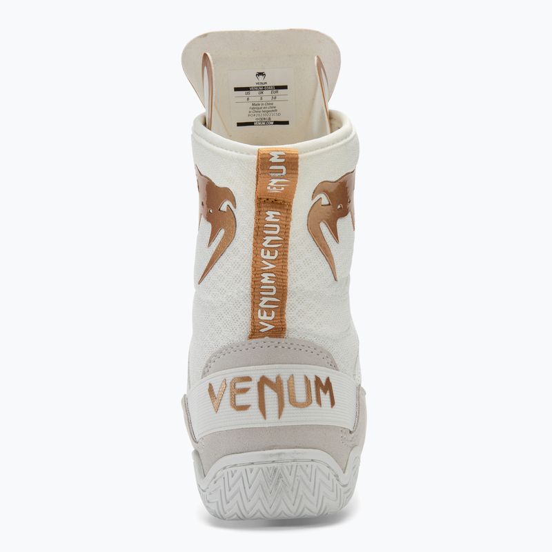 Боксьорски обувки Venum Elite Boxing white/gold 6