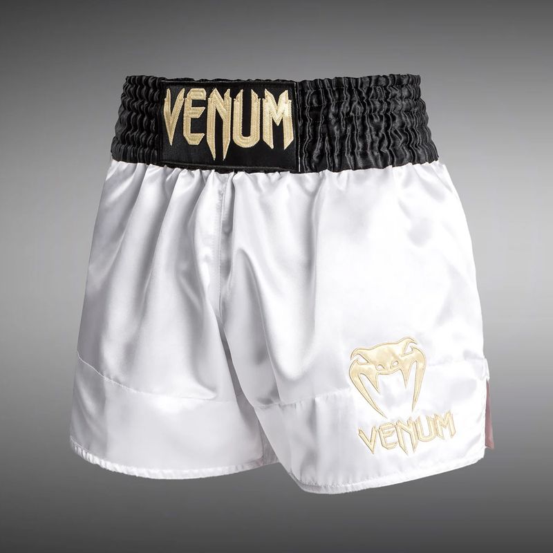 Мъжки тренировъчни шорти Venum Classic Muay Thai бяло/златно/черно 3
