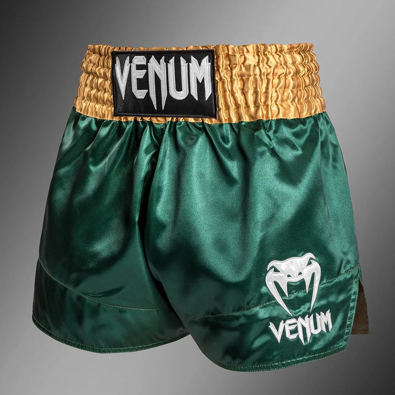 Мъжки тренировъчни шорти Venum Classic Muay Thai зелено/златно/бяло 3