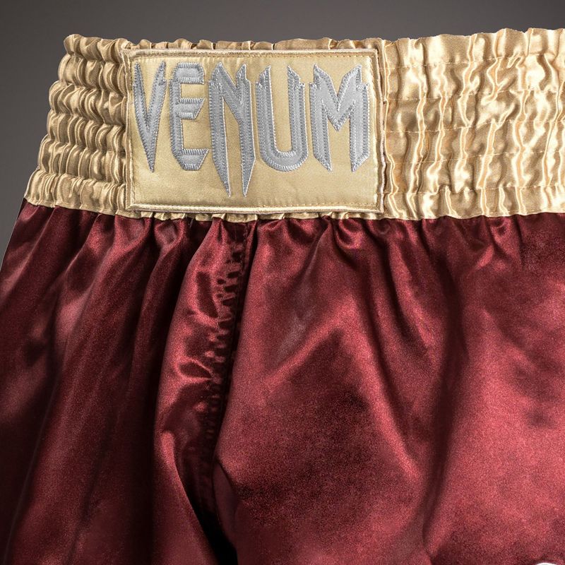 Мъжки шорти за тренировка Venum Classic Muay Thai burgundy/gold/white 4