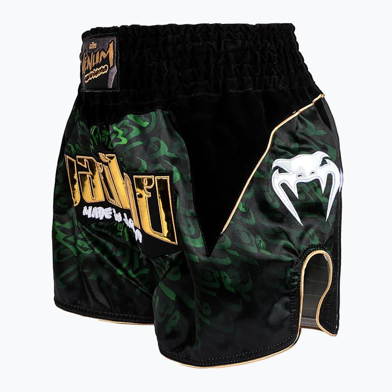 Шорти за тренировка Venum Attack Muay Thai black/green 3