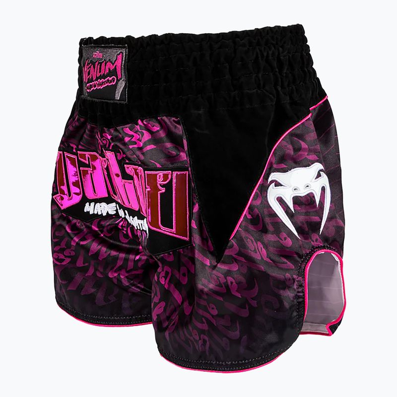 Шорти за тренировка Venum Attack Muay Thai black/pink 3