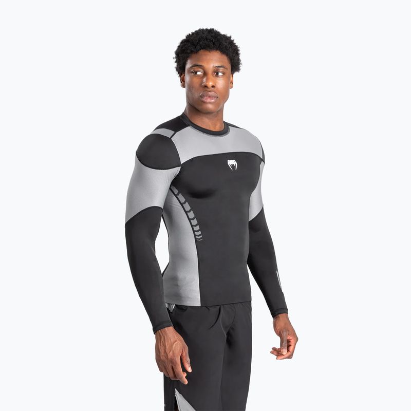 Мъжки тренировъчен гащеризон с дълъг ръкав Venum Tempest Rashguard black/grey 4