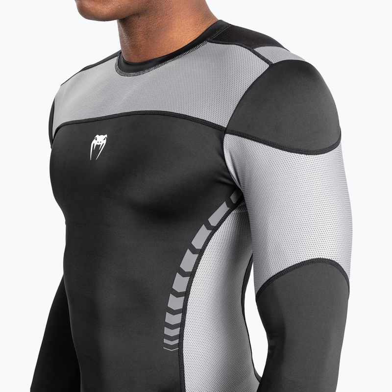 Мъжки тренировъчен гащеризон с дълъг ръкав Venum Tempest Rashguard black/grey 5