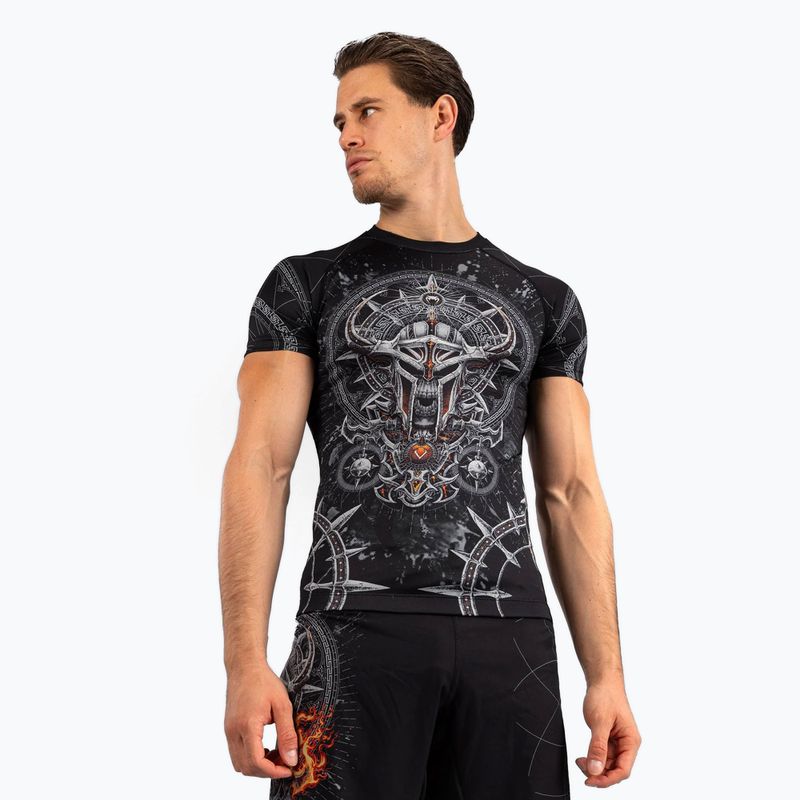 Мъжки рашгард Venum Gladiator 5.0 Men'S Short Sleeve Rashguard black/silver 3
